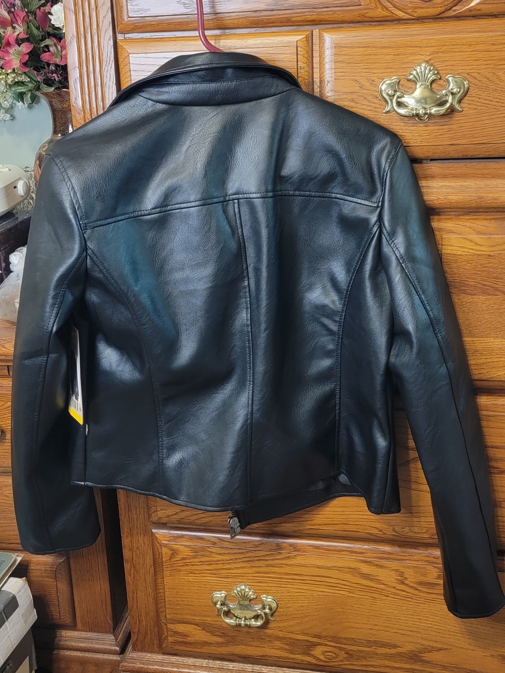 Levi's Women's Black Faux Leather Moto Jacket Size Medium - Picture 2 of 13
